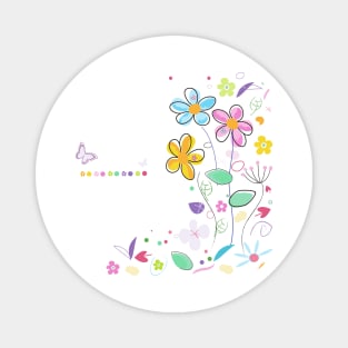 Decorative spring flowers Magnet